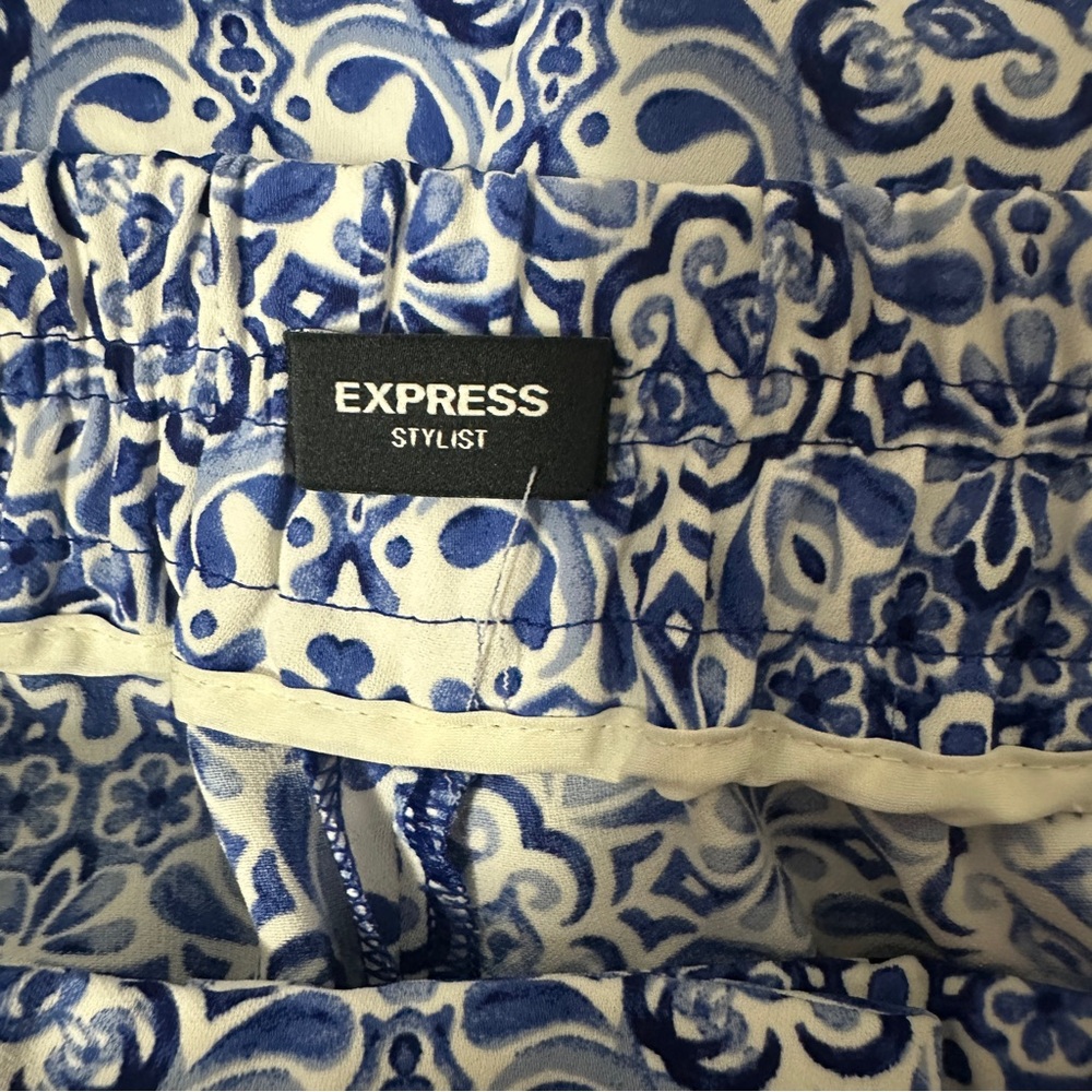Express Blue Patterned Trousers - image 6